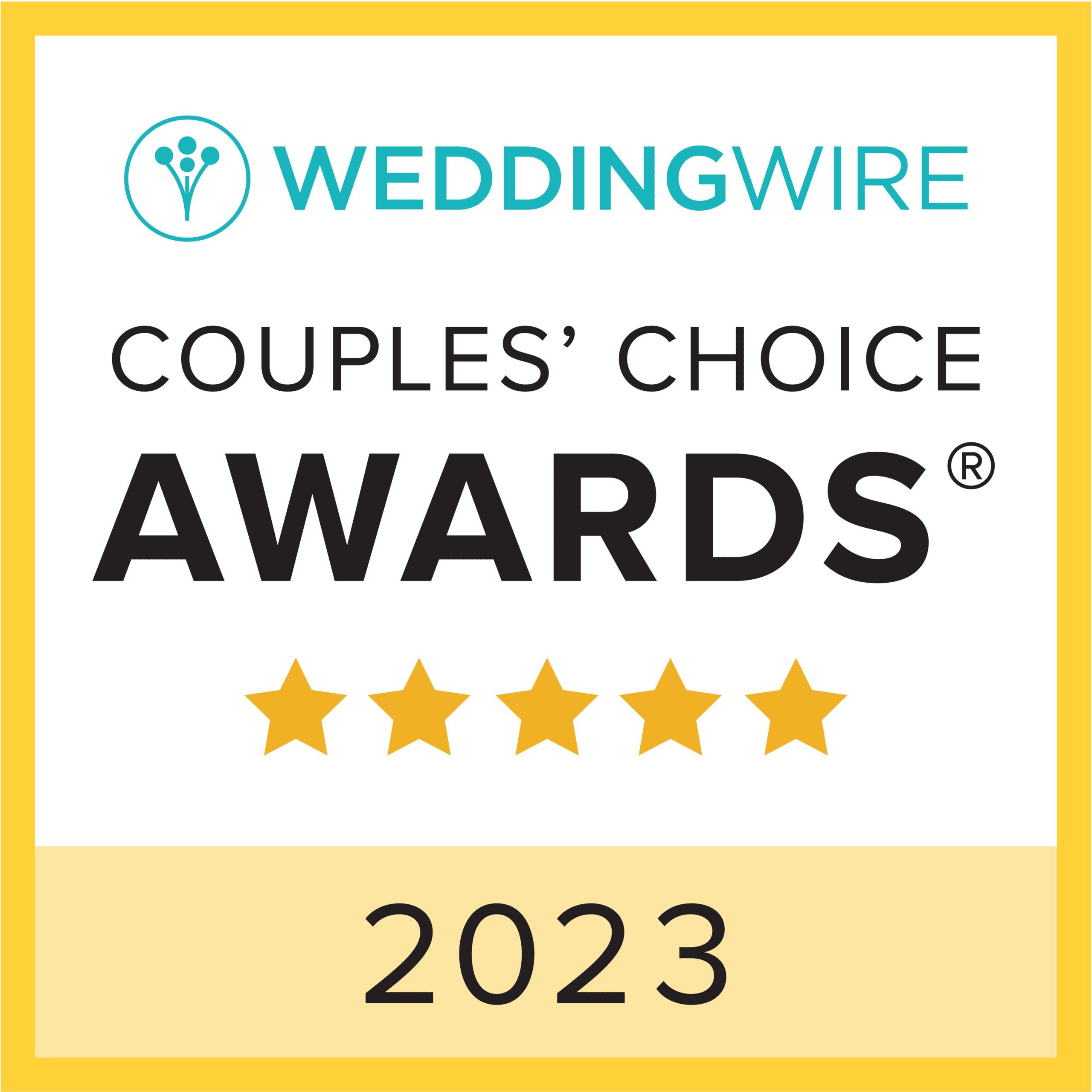 WeddingWire Couples Choice Award 2023